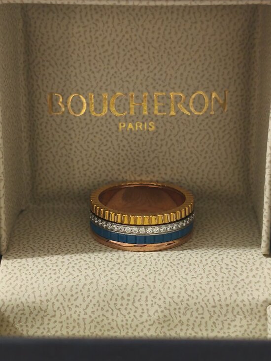 Boucheron Other - Boucheron Blue Ring Diamond-Set Four-Band Design Ring